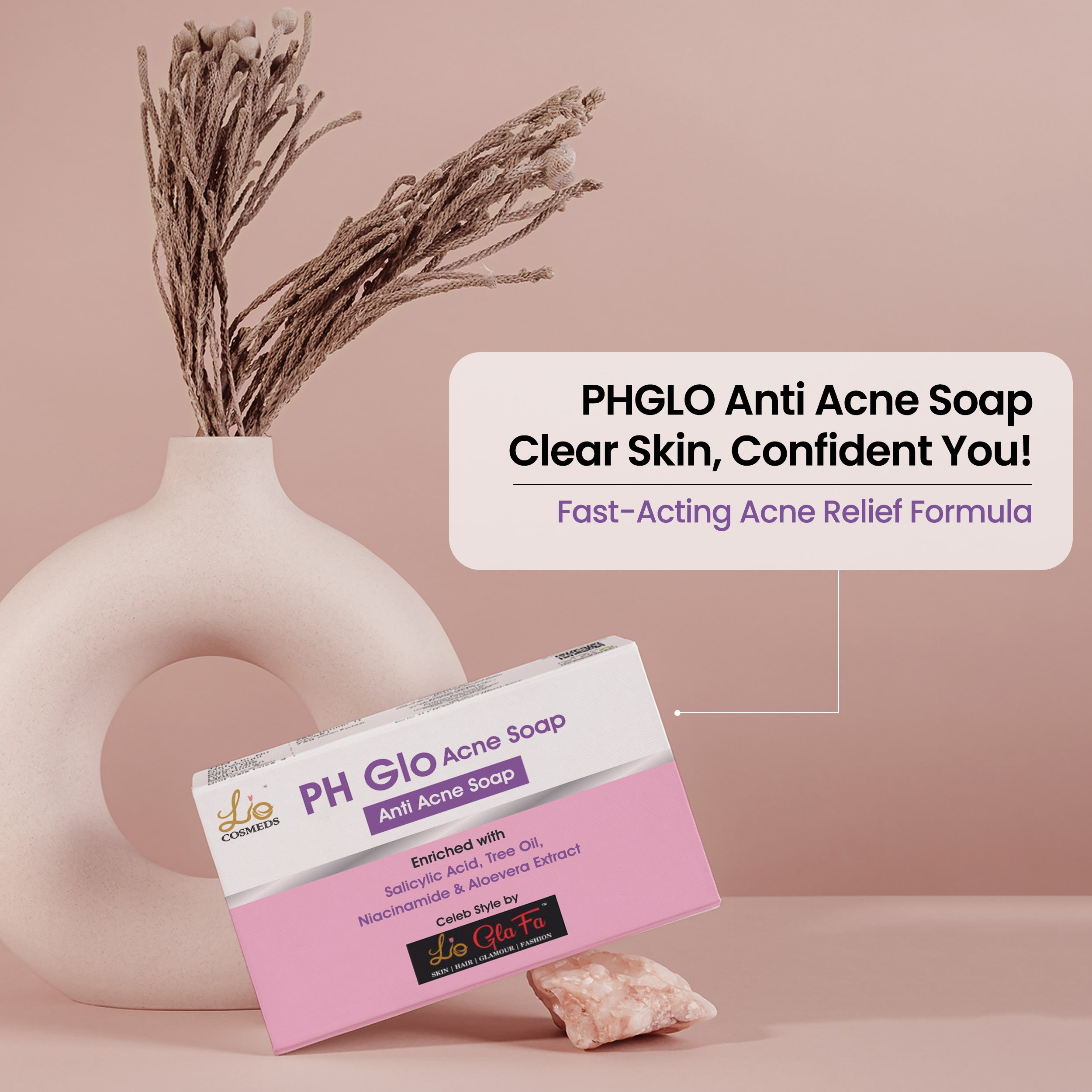 PHGLO Anti-Acne Soap: Fight Breakouts and Reveal Clearer Skin (Pack of 4)
